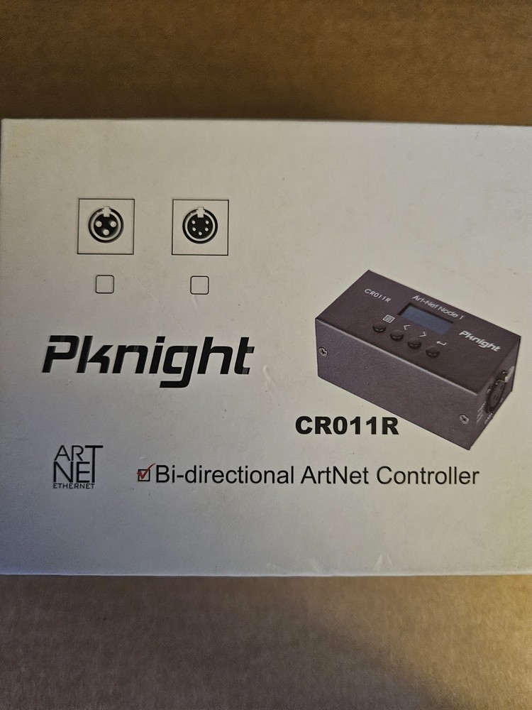 Pknight ArtNet DMX Ethernet Lighting Controller Interface, CR011R. Pre-owned