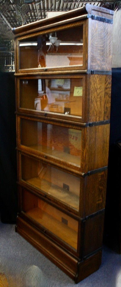 Antique Globe-Wernicke 5 Stack Barrister Bookcase Oak 111/299