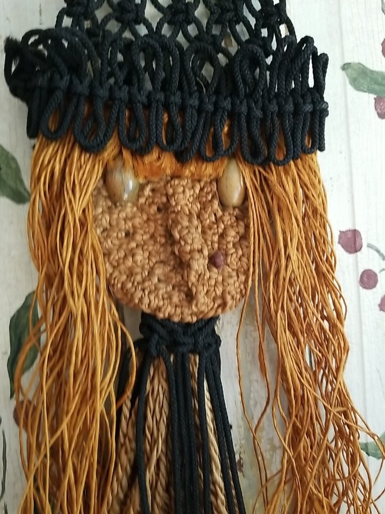 Macrame Witch Fiber Art Wall Hanging Decor