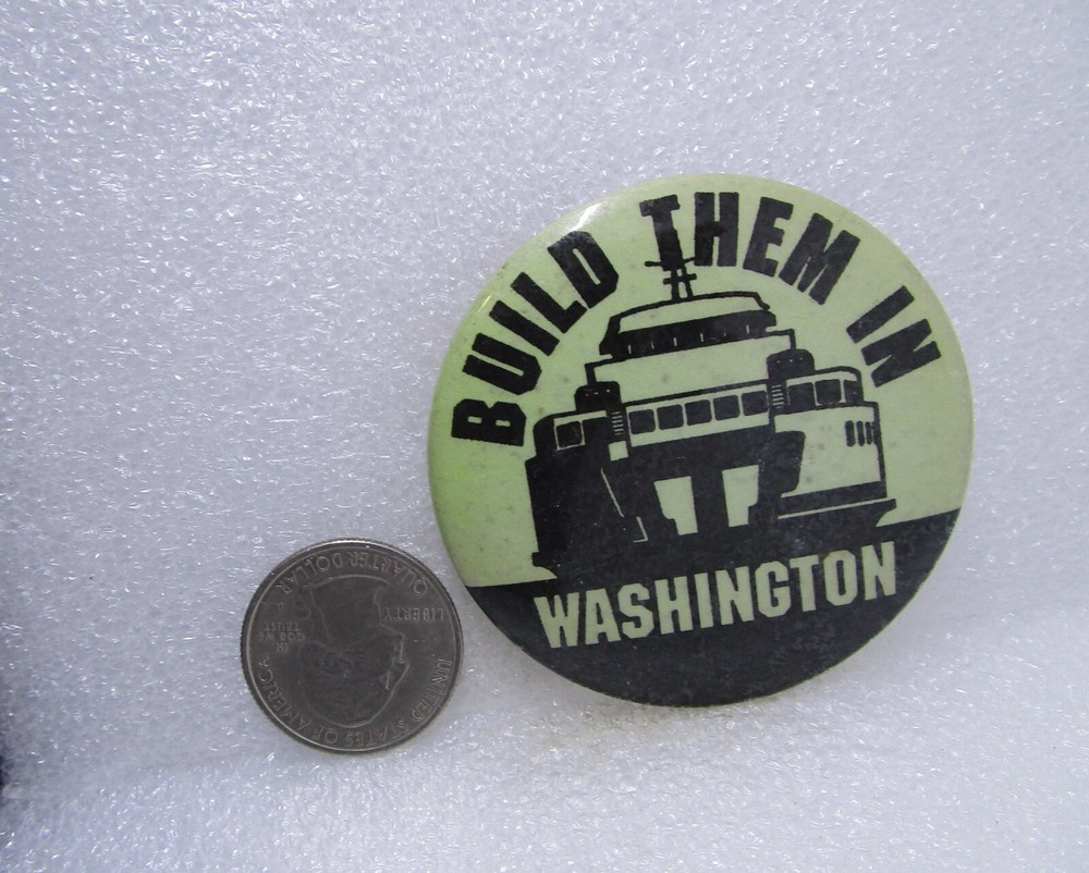 Build Them In Washington Button Pin