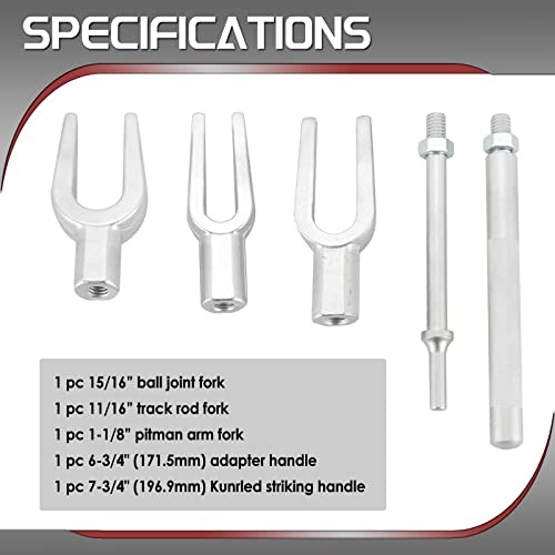 ATP 5PCS Pickle Fork Ball Joint Separator Set Tie Rod/Ball Joint Separator Kit