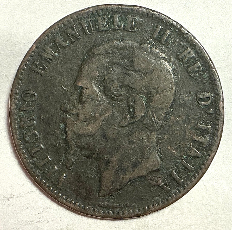 1867 Italy 10 Centesimi KM# 11.3
