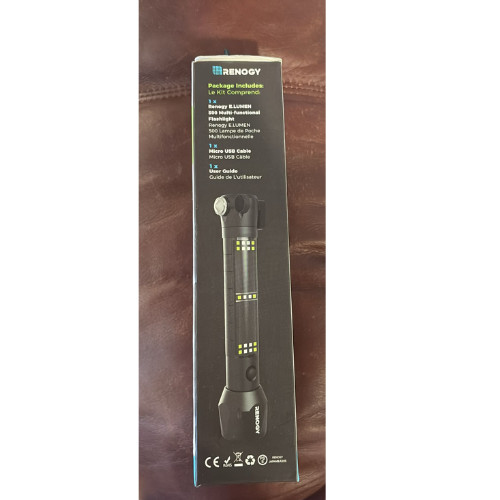 Renogy E.LUMEN 500 Multi-functional Flashlight Camping USB Solar Charging Hiking