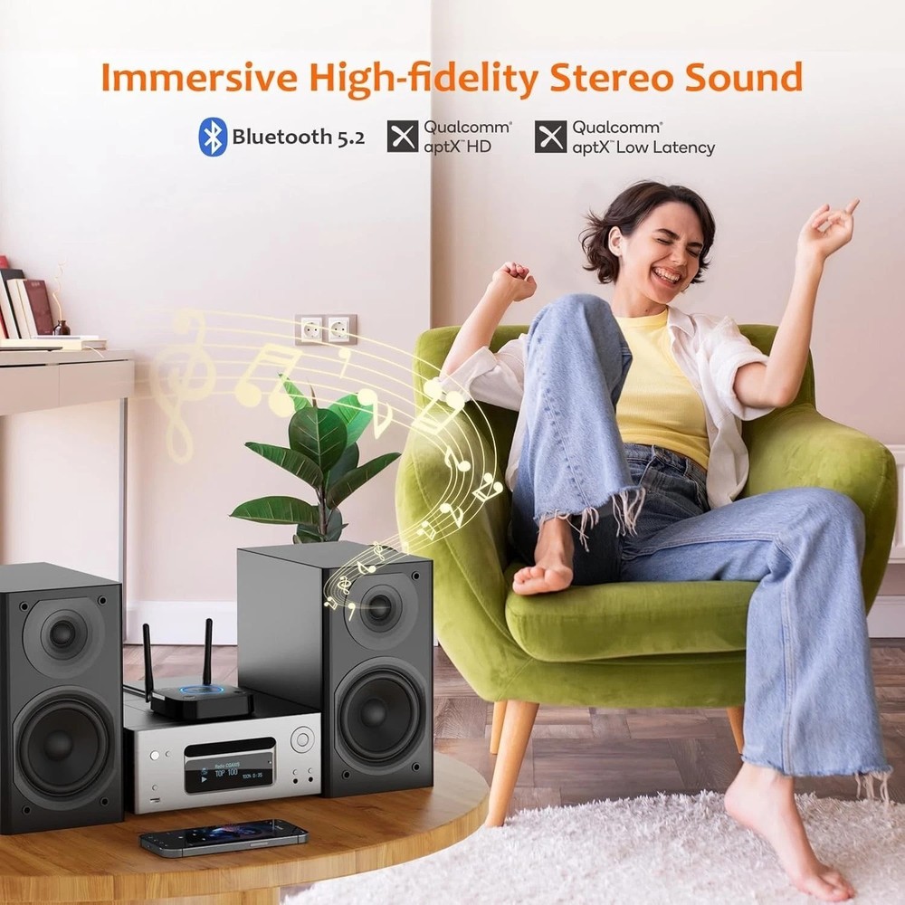 Upgraded Long Range Bluetooth Receiver - HiFi Wireless Audio