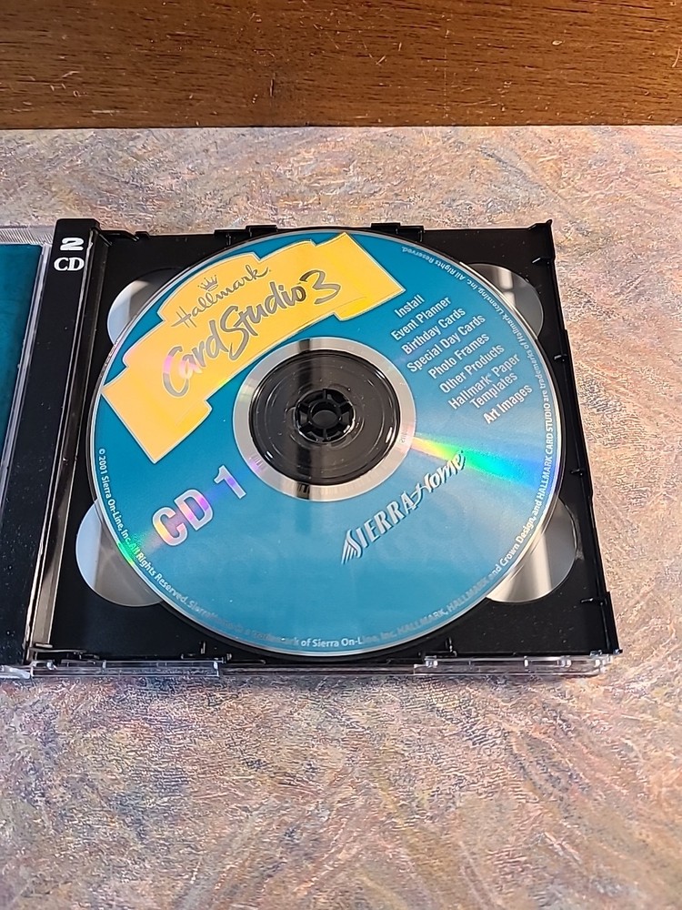 Hallmark Card Studio 3 Deluxe PC CD-Rom 3 Disc Set Software