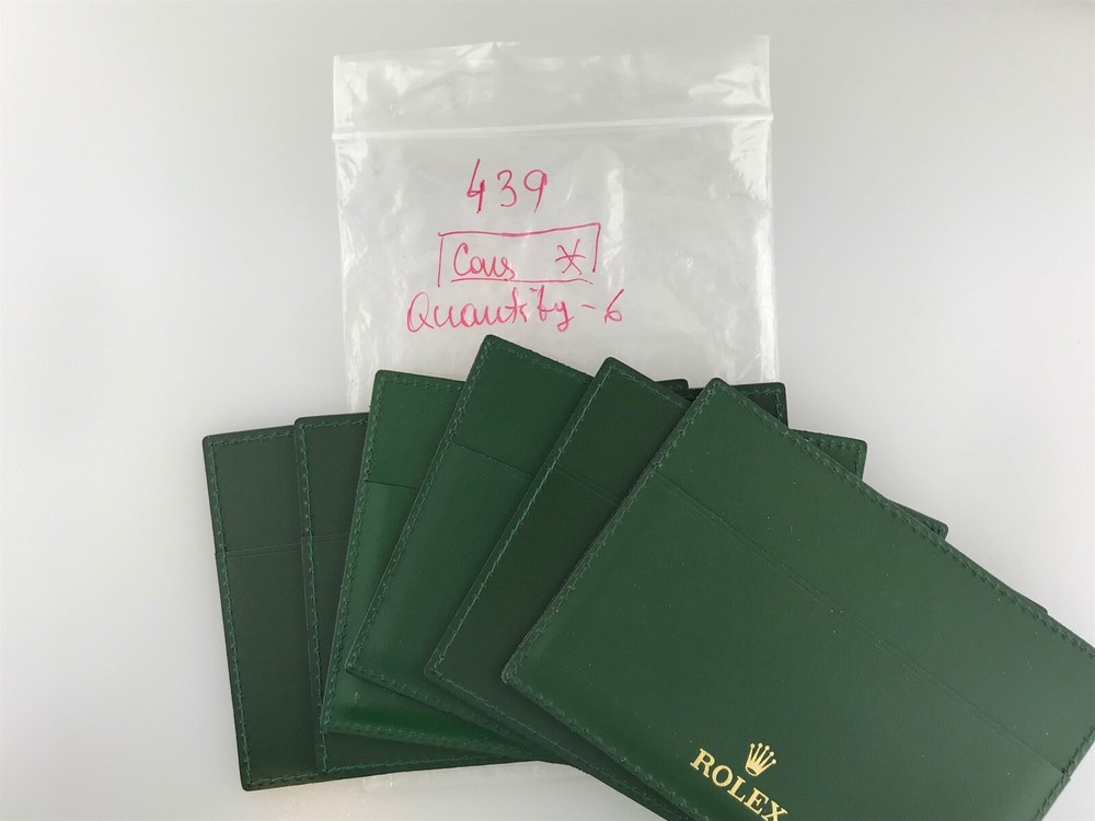 Rolex leather green wallet