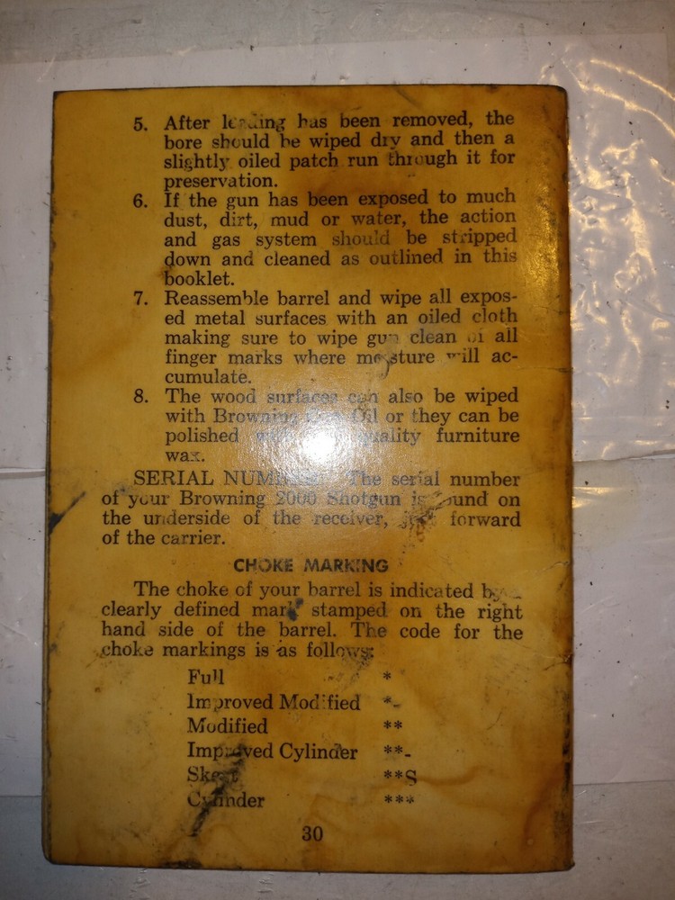 Browning 2000 Automatic Shotgun Manual