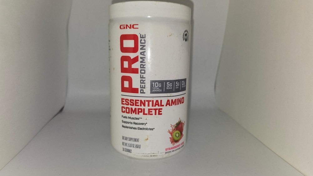 GNC PRO PERFORMANCE Essential Amino Complete BCAA EAA Strawberry Kiwi Exp 11/26