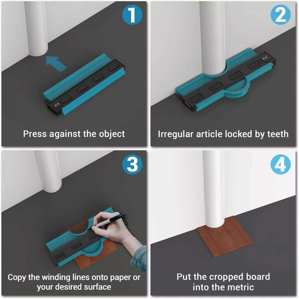 Contour 5" Gauge Profile Tool With Bubble Level- Locking Super Duplicator Tool