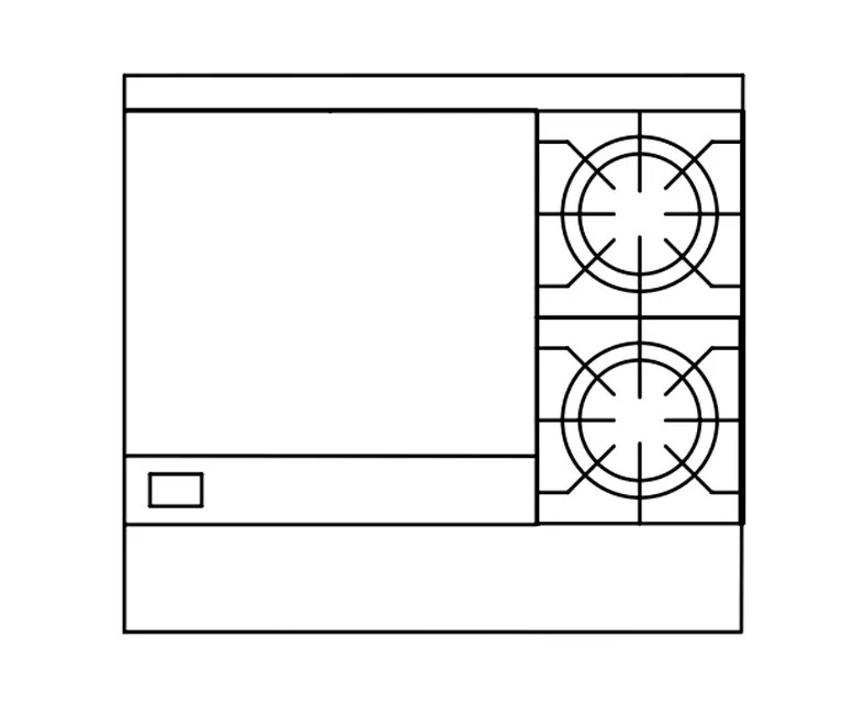 American Range 36" Commercial (2) Burner Gas Range w/ 24" Griddle & Oven