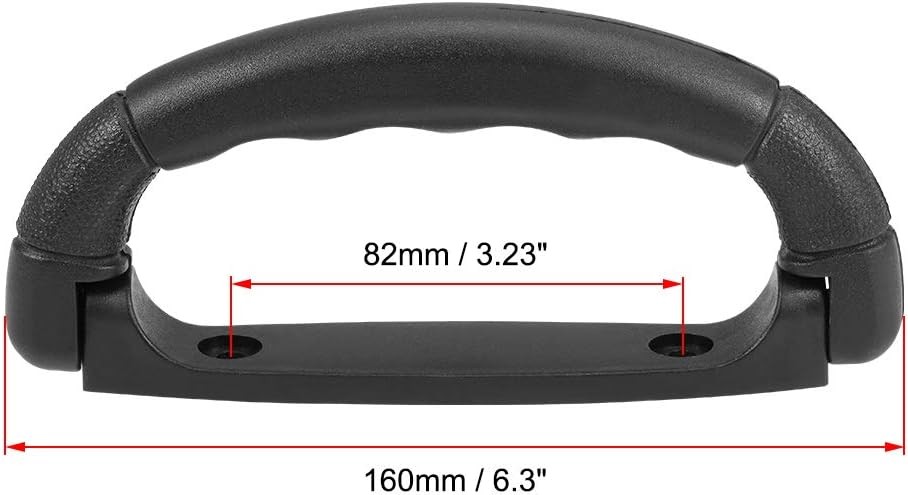 Suitcase Handle Grip uxcell Black Plastic 6.3 Inch Pull