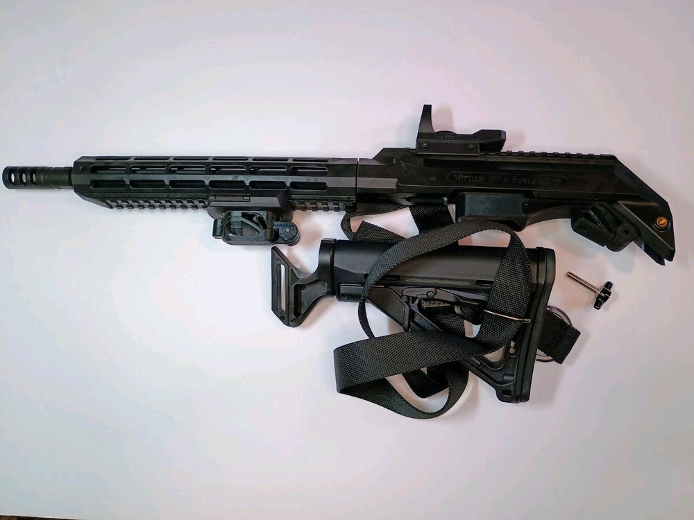 Virtual Rifle Systems VR Gun Black Plastic W/ Extendable Stock + Shoulder Strap