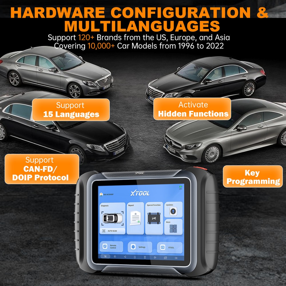 XTOOL D8S OBD2 Diagnostic Scanner All Systems Bidirectional Key Programming Tool