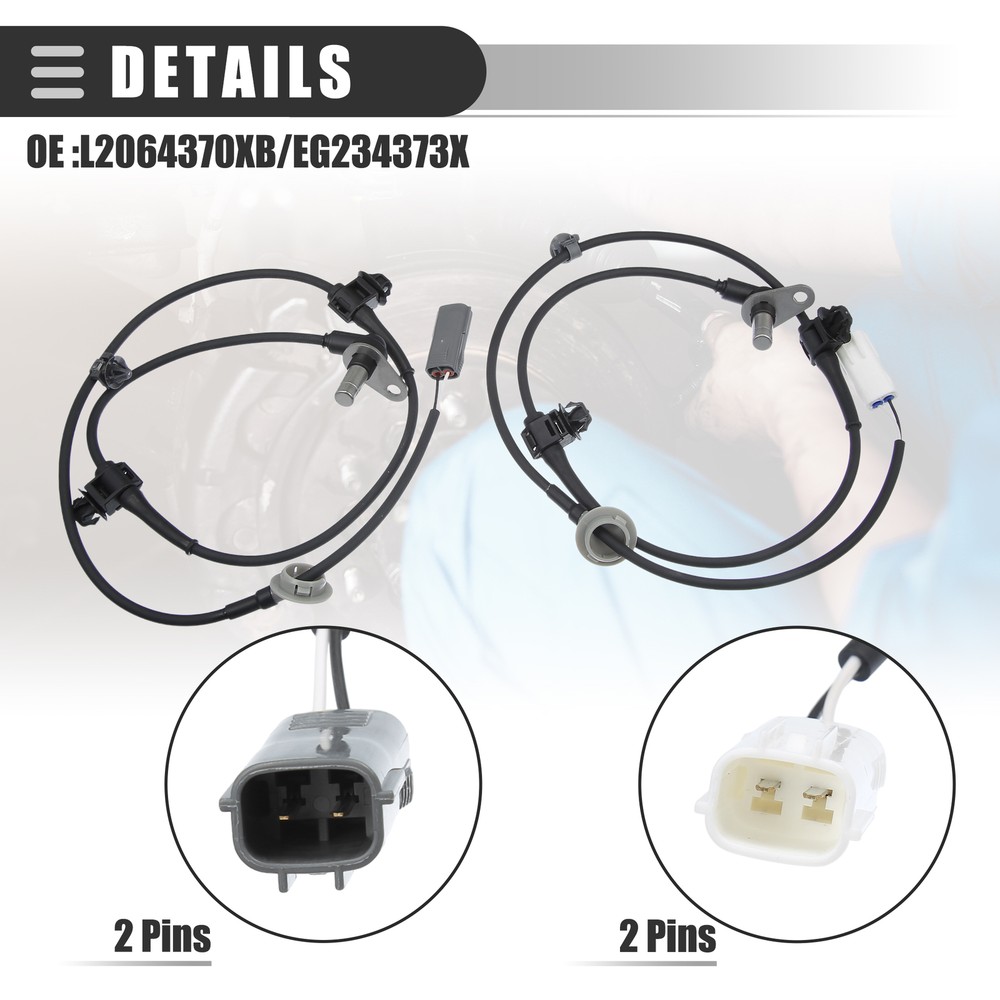 Pack (1) Front Left Right ABS Sensor for Mazda CX-7 2007-2012