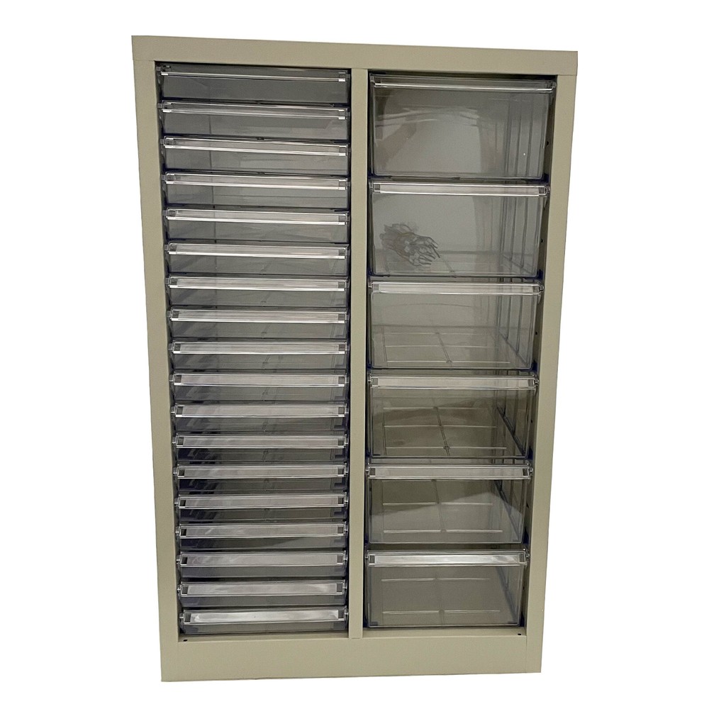 24 Drawer Filing Cabinet Office Document Paper Storage File Container