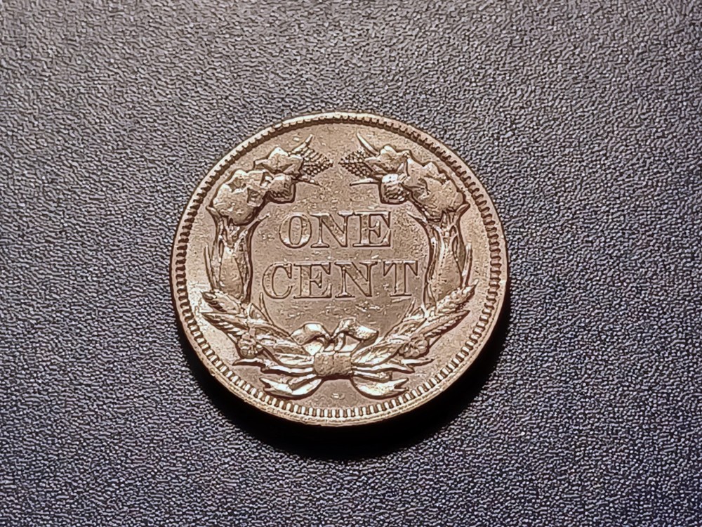 Nice AU 1857 Flying Eagle Cent
