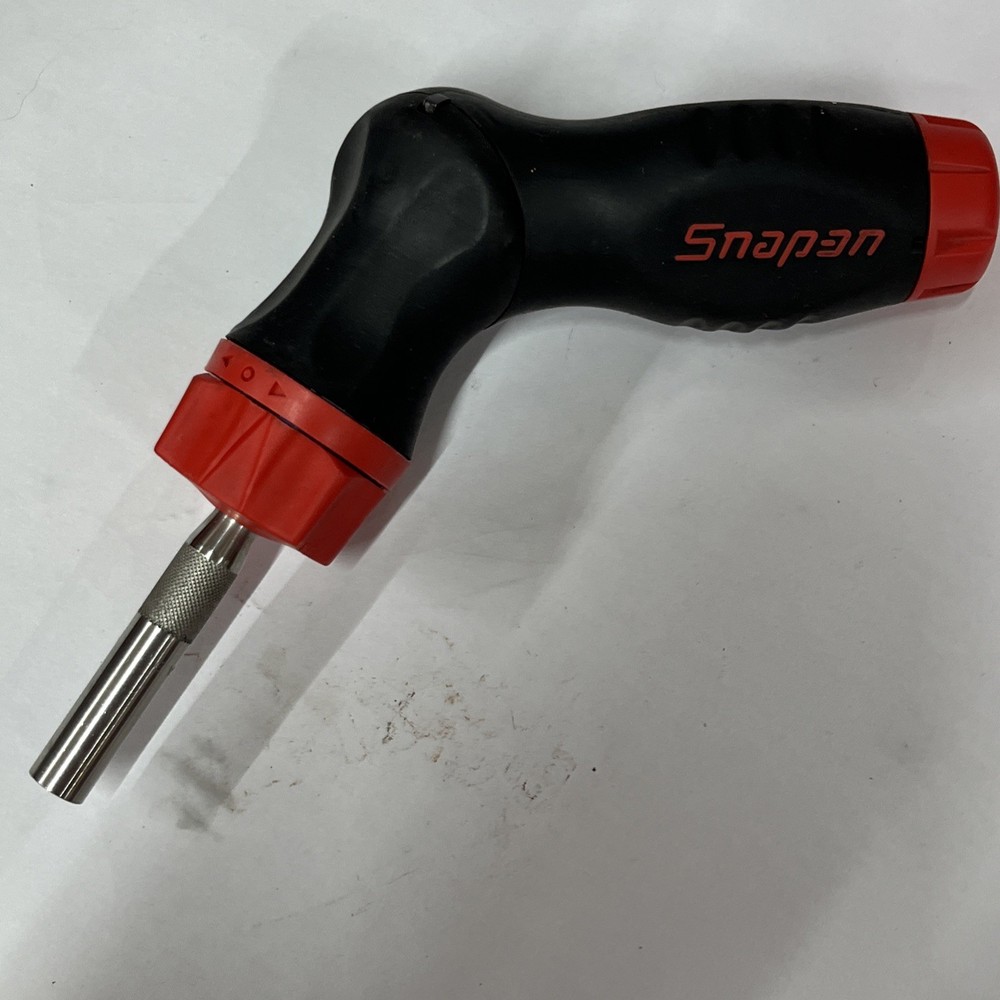 Snap-on Tools | SGDMRCE4 Soft Grip Ratcheting 5-Position Screwdriver Red 6 Bits