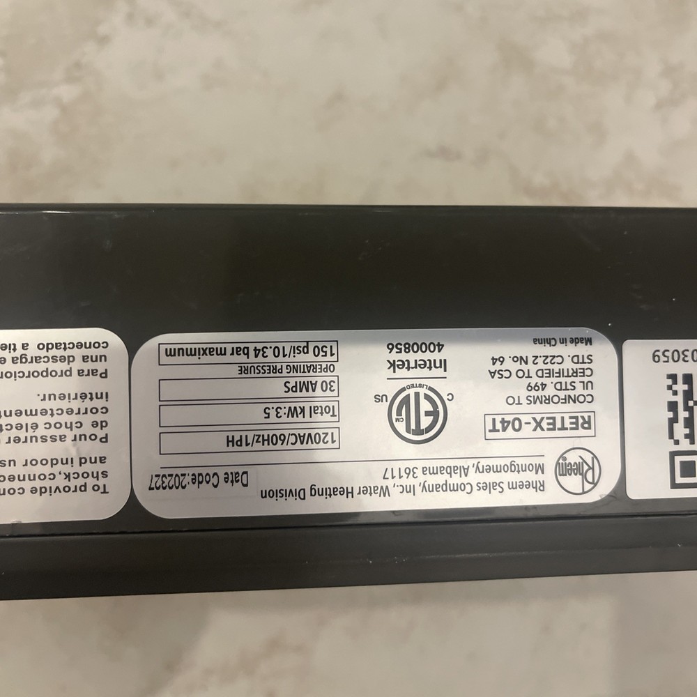 Rheem RETEX-04T Performance 0.68 GPM Point of Use Tankless Electric Water Heater