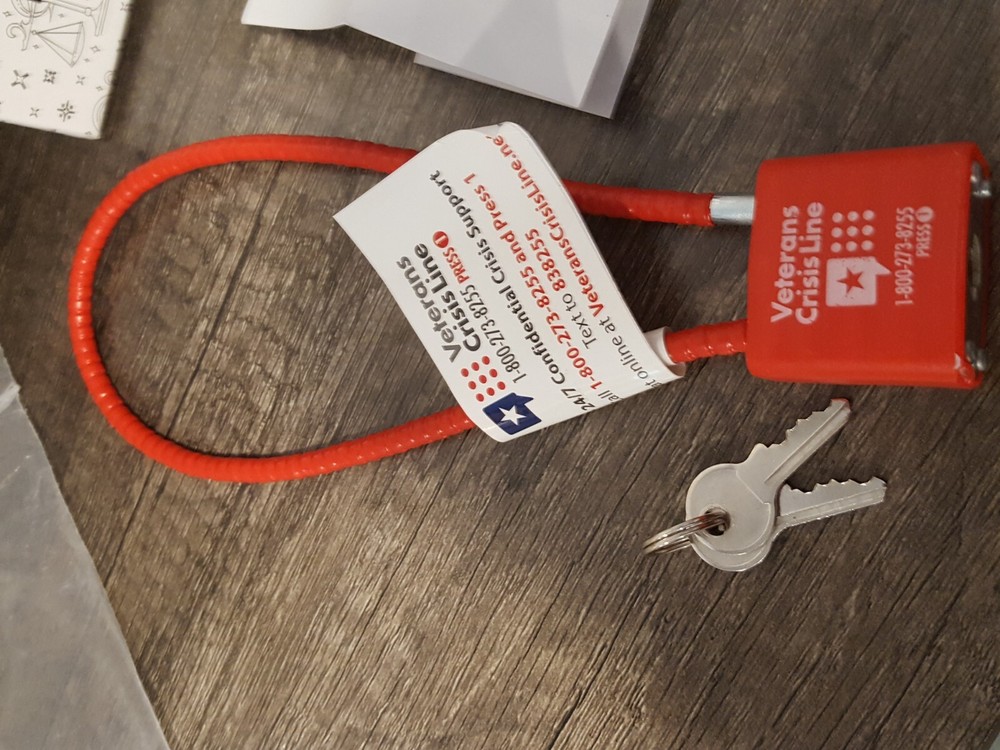 Veteran Crisis Line Cable Gun Lock + 2 Keys - 2 Sets