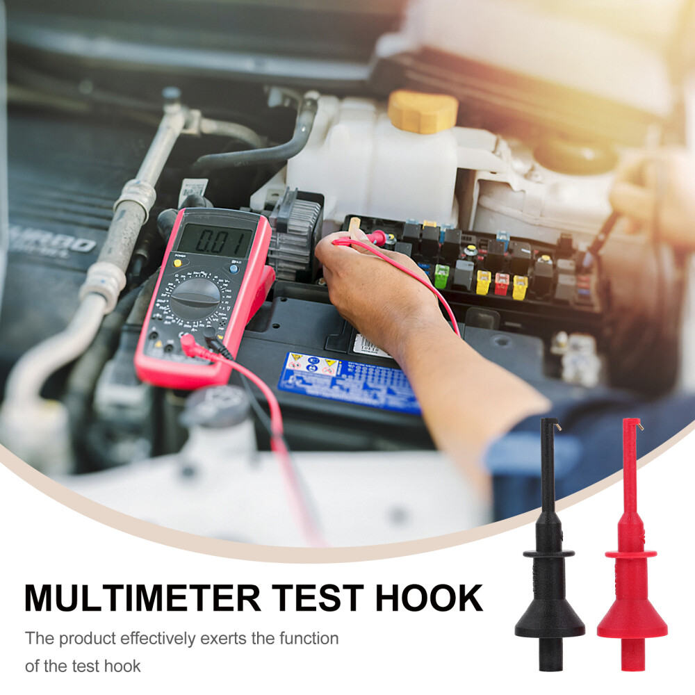 2Pcs Testing Probe Clip Mini Grabber Clips Multimeter Hook