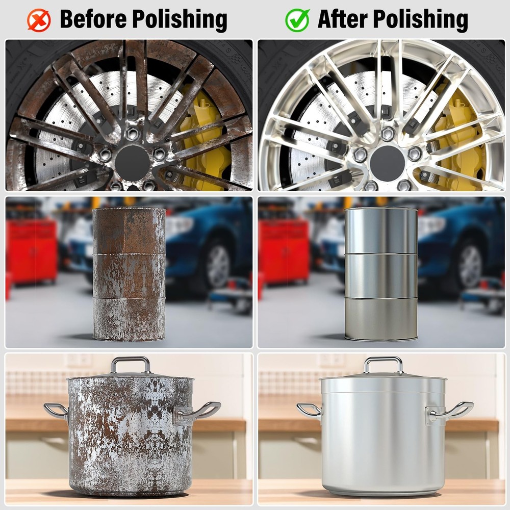 BURMONG 8" Airway Buffing Wheels for 4.5" Angle Grinder, 9PCS Buffer...