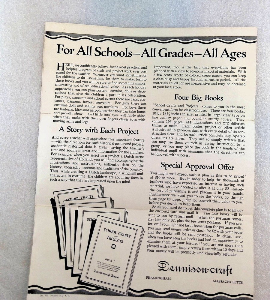 Dennison-craft School Crafts Projects Teaching Method Pamphlet Instructor