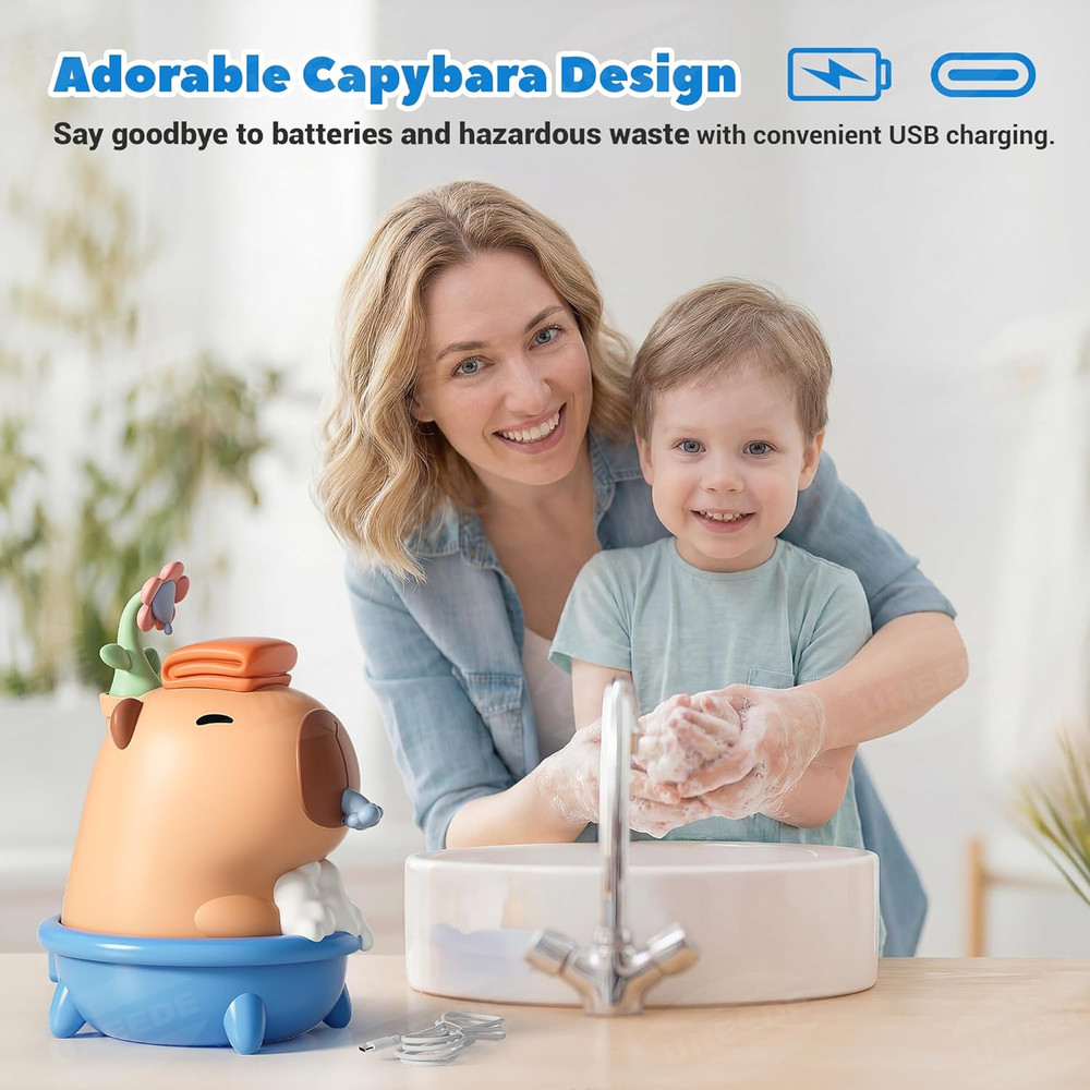 Automatic Touchless Foaming Hand Soap Dispenser, Waterproof & Rechargeable