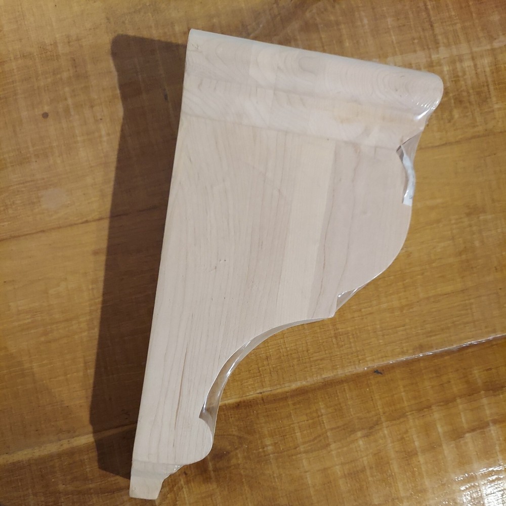 Hardware Resources 12" Traditional Corbel in Hard Maple Smooth Scroll