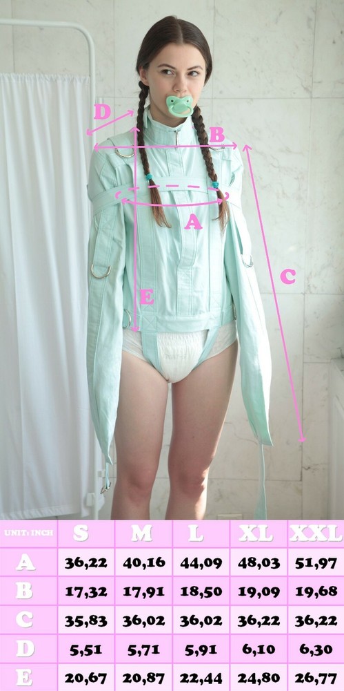 Black Straitjacket - Sides Crotch Strap Restraining Bondage Jacket High Quality