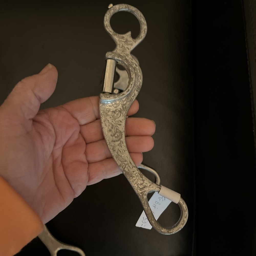 Fracious Gauthier engraved Curb Bit 5” Pre Owned