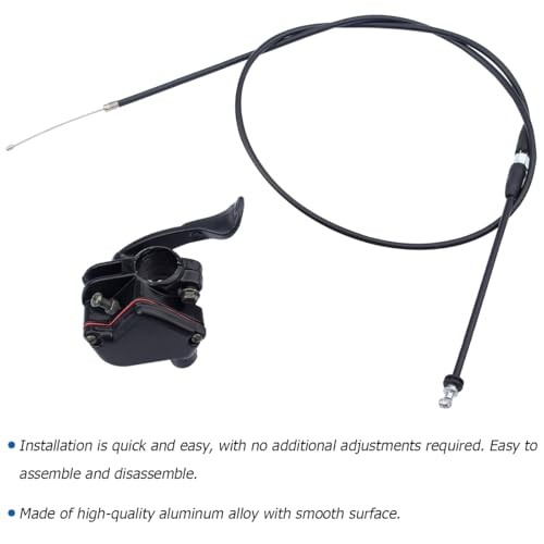 7/8'' 22mm Thumb Throttle Cable Accelerator Handle Assembly, Motorcycle