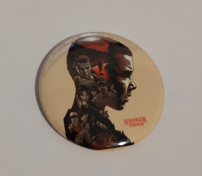 STRANGER THINGS Large Badge Button Pin