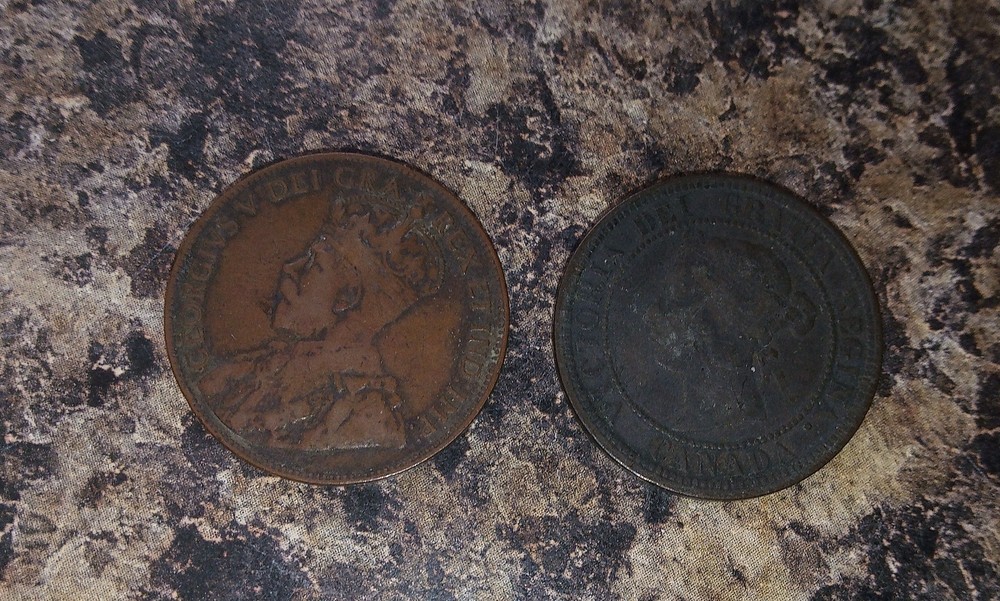 Two One Cent Canada 1882 and 1920