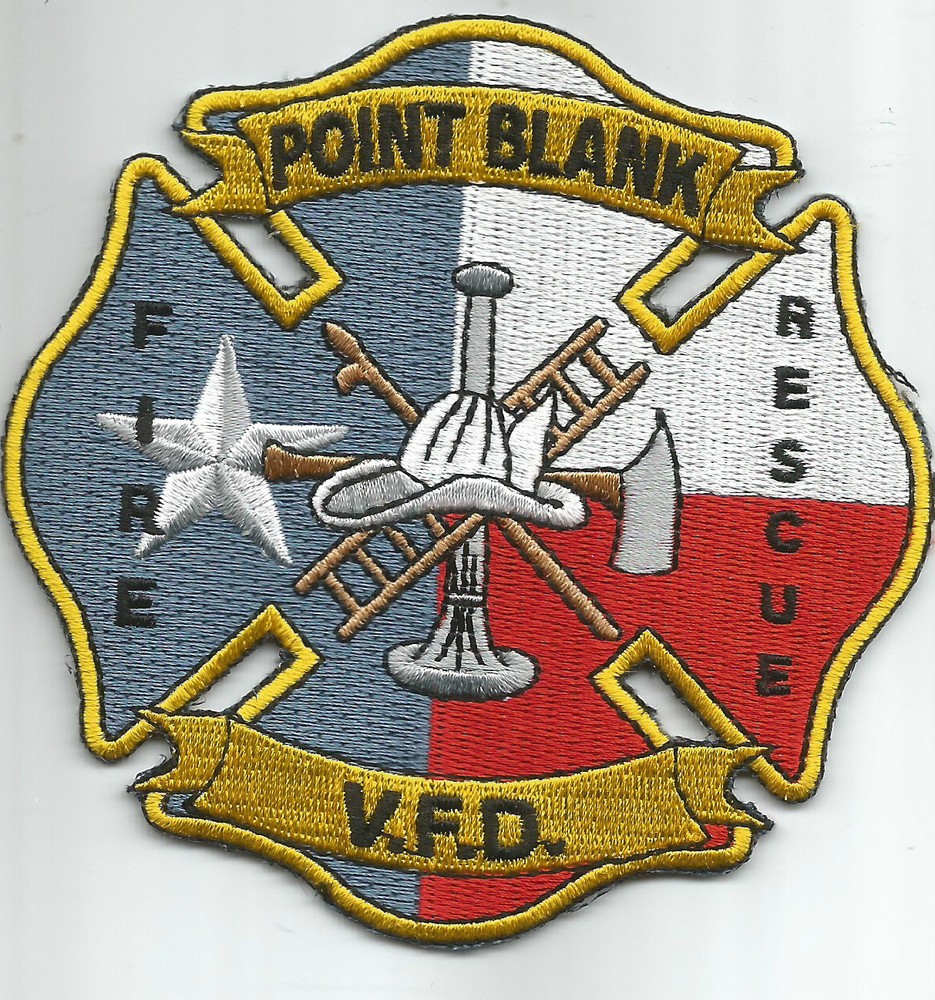 Point Blank  Fire - Rescue, Texas  (4" x 4" size)  fire patch