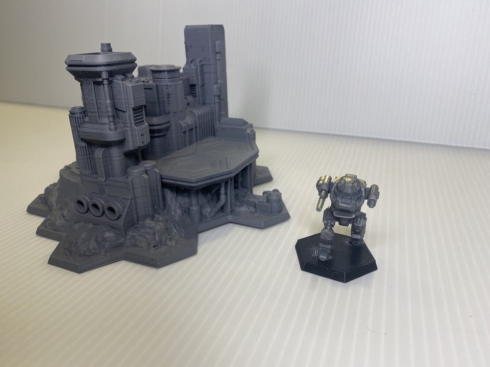 Spaceport  w/ Hex Base, Tabletop War Game Terrain Battletech Compatible (6mm)