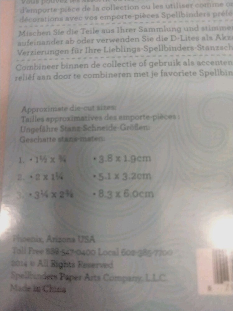 Spellbinders Fancy Label Tags Four S2-123 (3 Templates)