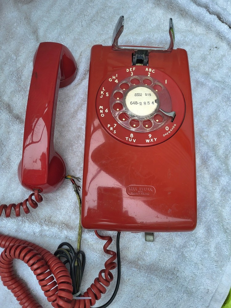 RED WALL PHONE BELL / WESTERN ELECTRIC NICE WORKING CONDITION