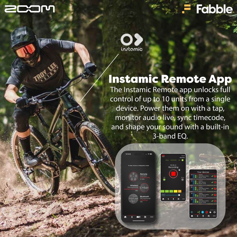 Zoom Instamic Pro Plus C (Mono Model) Recorder & Wireless Microphone Bundle