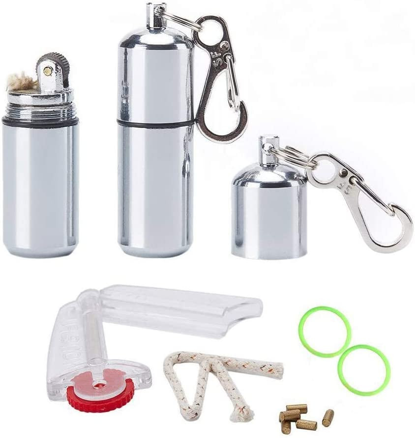 2 Pack Keychain Peanut Lighter EDC Mini Waterproof Lighter for Fire Starter Surv