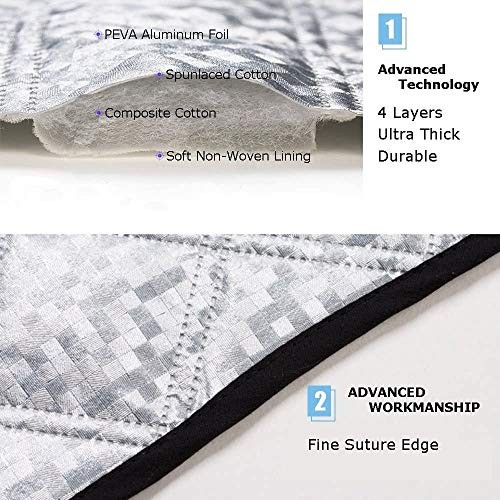 Car Windshield Cover, Heavy Duty Ultra Thick Protective Windscreen Model C