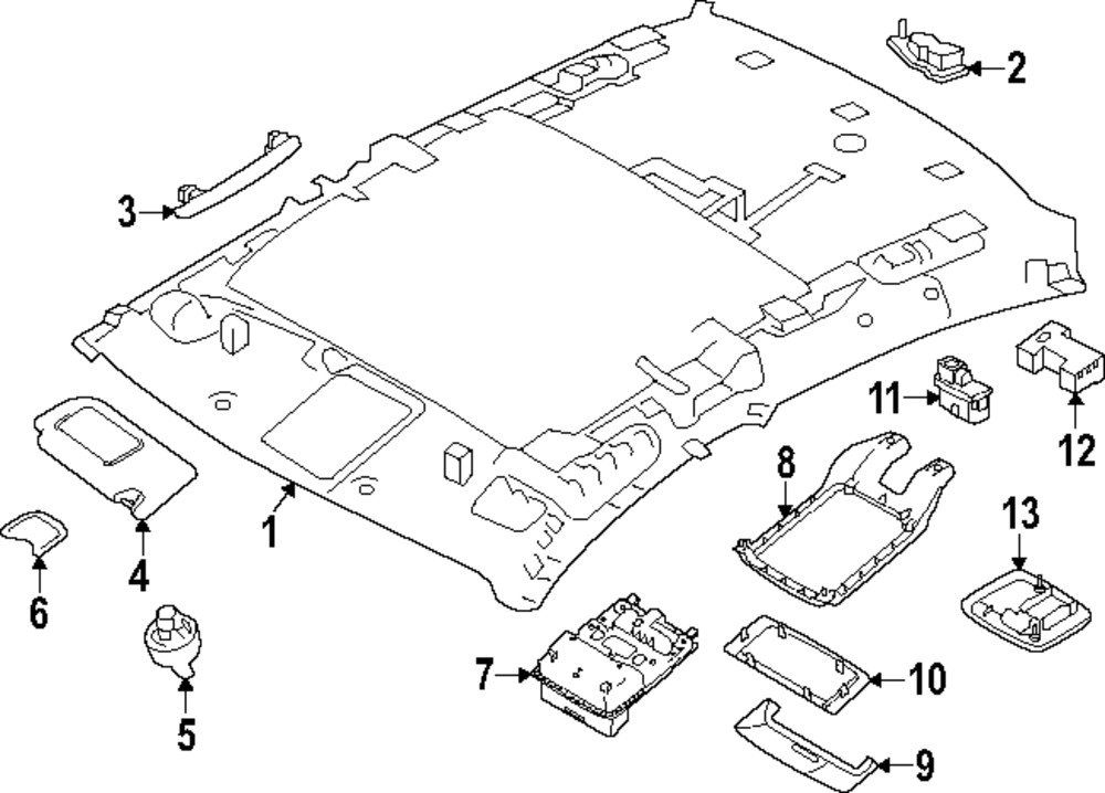 Genuine Nissan Reading Light Bracket 26439-6CA3A