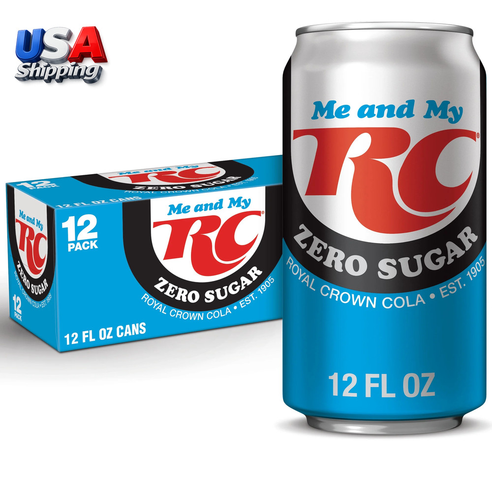 RC Cola Zero Sugar Soda Pop, 12 Fl Oz, 12 Pack Cans