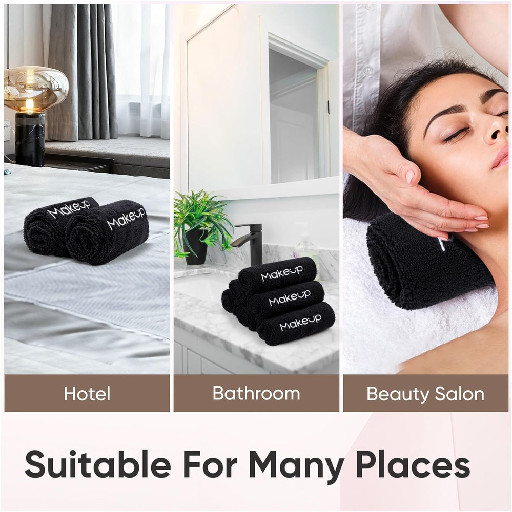 Makeup Remover Cloth 13"x13" Microfiber Face Towel 6 Pack