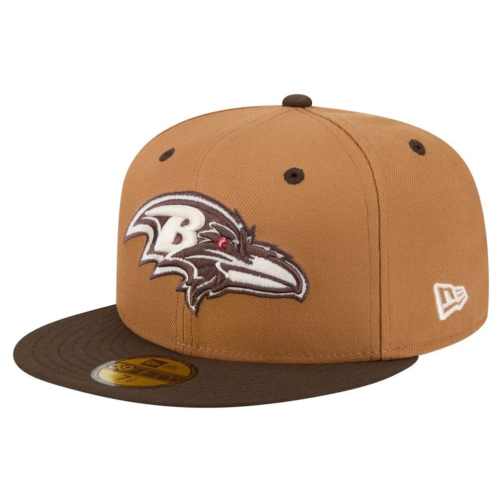 Baltimore Ravens New Era Two-Tone Walnut 59FIFTY Fitted Hat