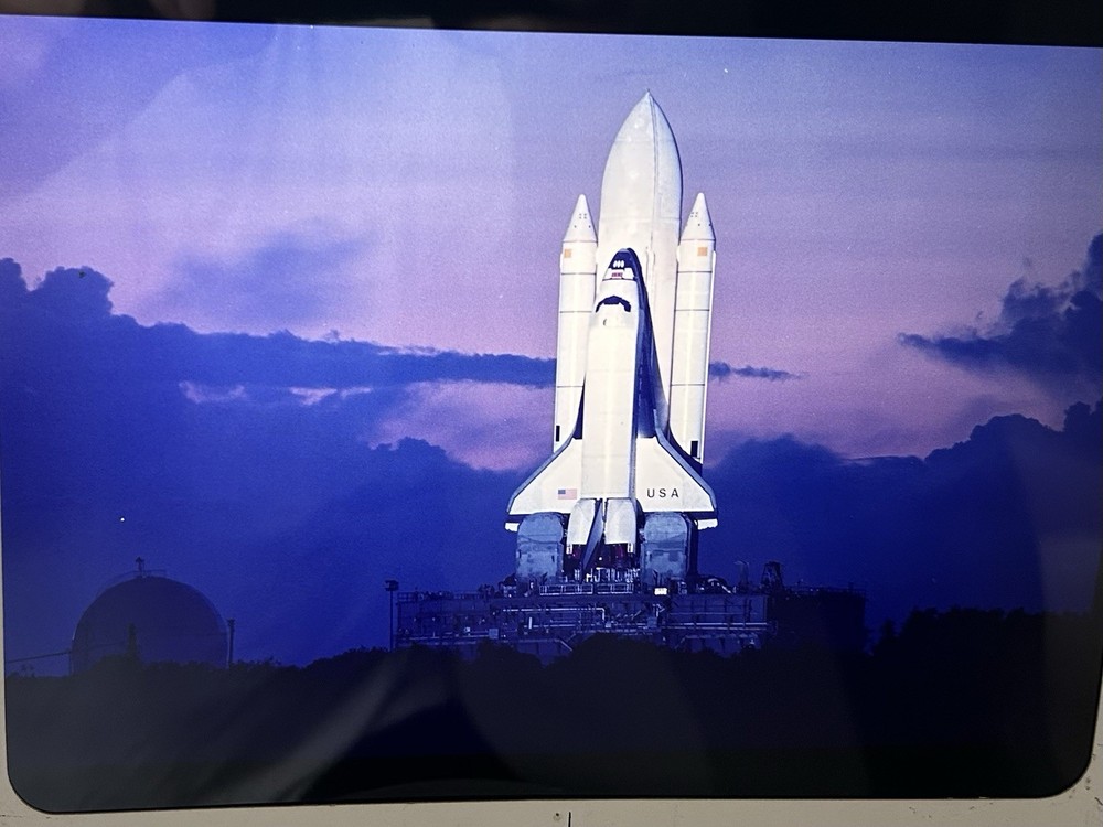 1981 NASA KSC Space Shuttle Columbia STS-1 Crawler Presentation Transparency-723