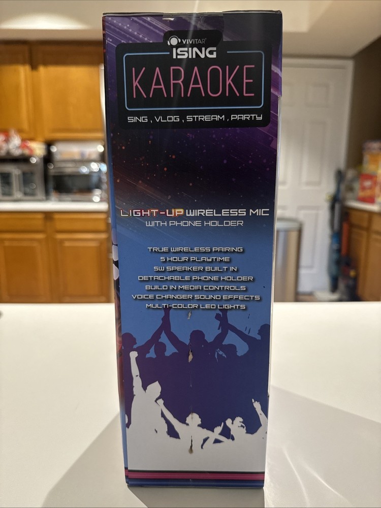 Ising Light-Up Bluetooth Karaoke Microphone - Model ISK103-BLK