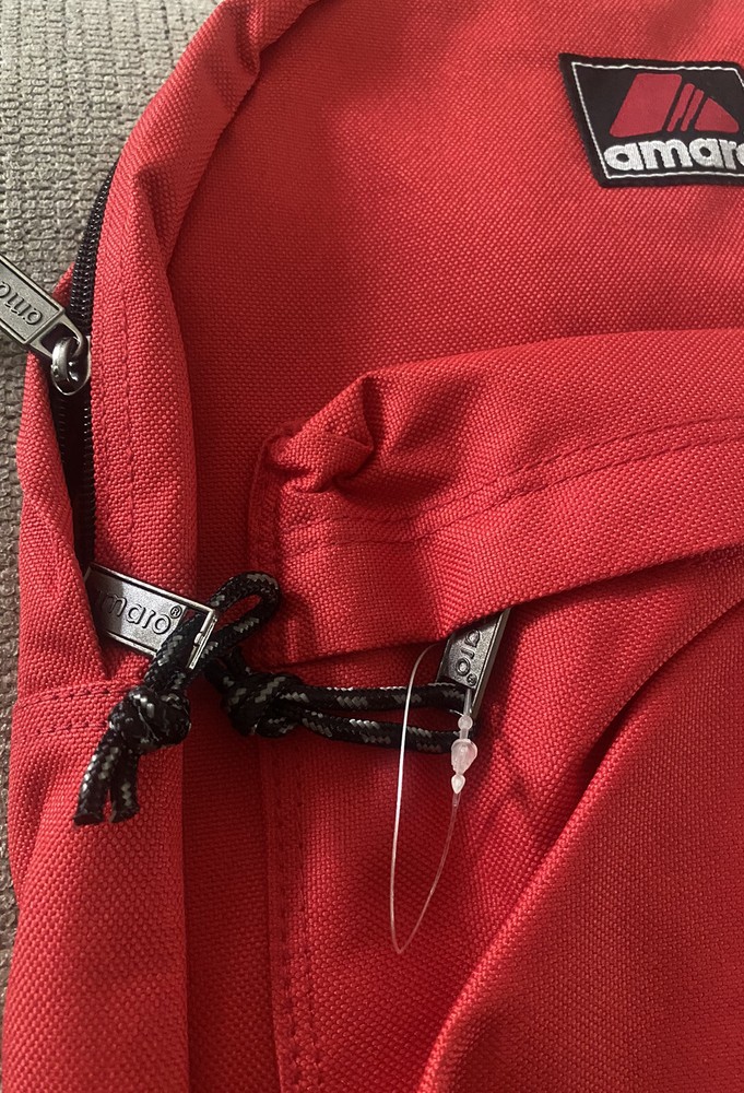 Amaro Red Backpack Two Pocket.
