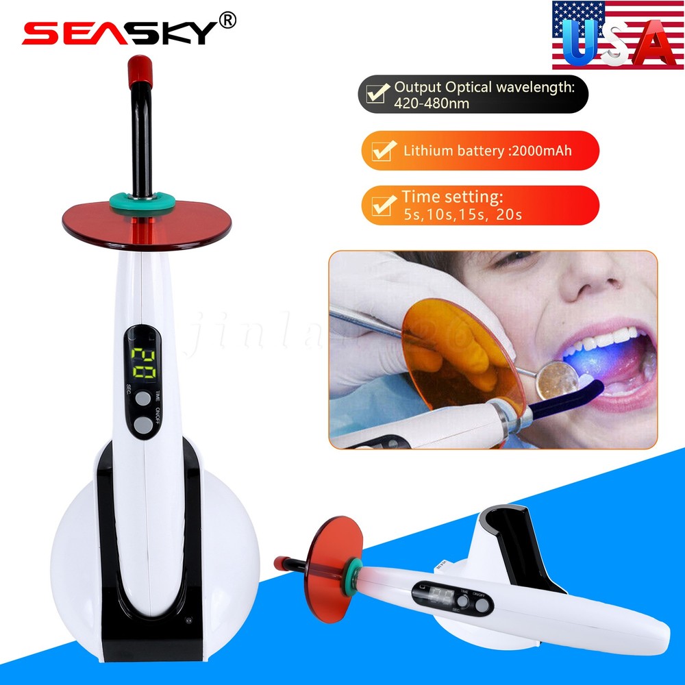 Dental Wireless Curing Light Lamp LED-B 5 Second Curing 1500mW/cm²