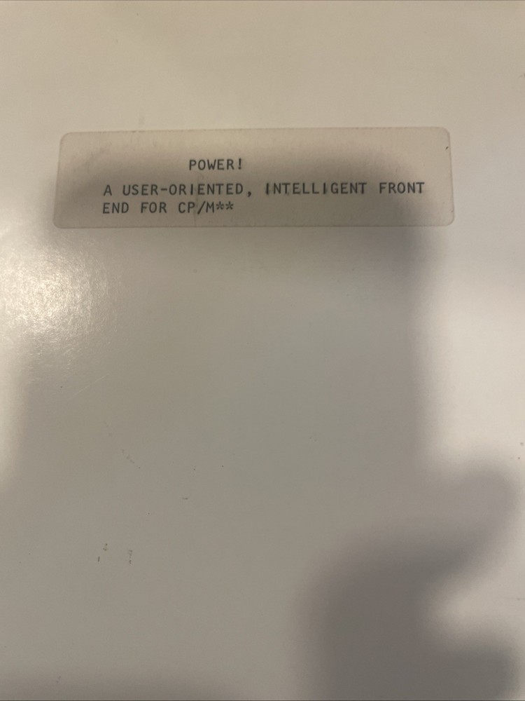 Digital Research CP/M 2.2 Operating System Manual User Reference 1983