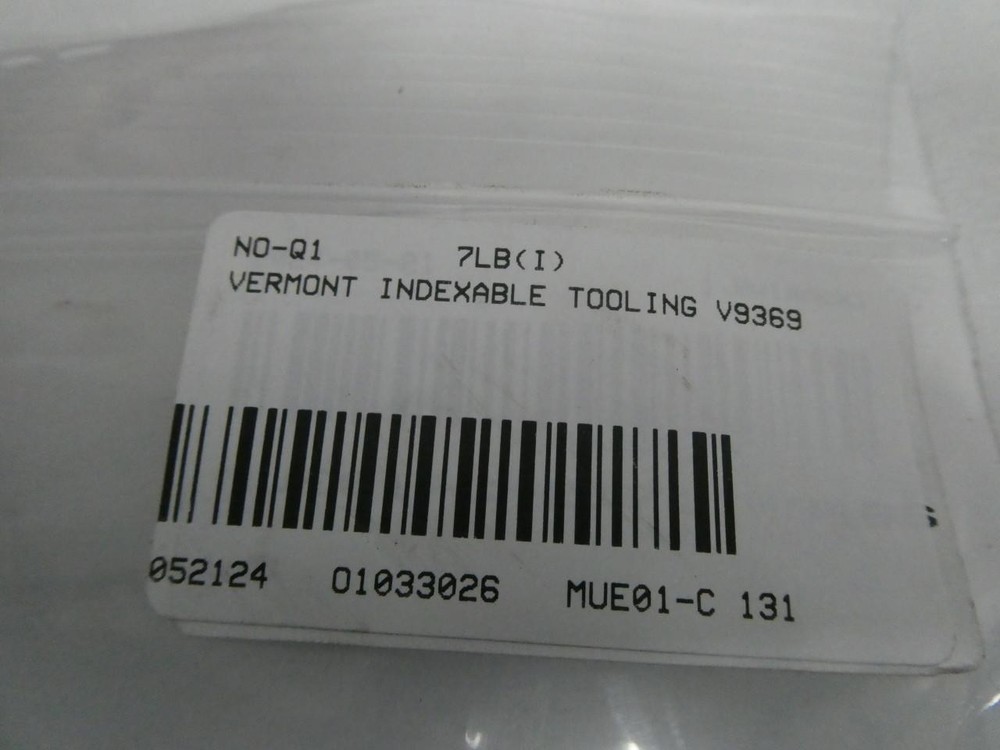 Vermont Indexable Tooling V9369 Tool Holder